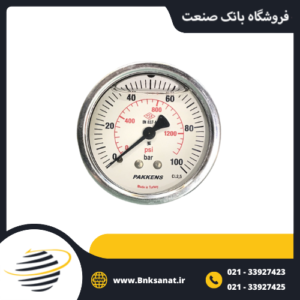 گیج فشار پکنز ( PAKKENS ) ترکیه روغنی افقی صفحه 6 سانتی متر