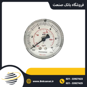 گیج فشار پکنز ( PAKKENS ) ترکیه خشک افقی صفحه 6 سانتی متر