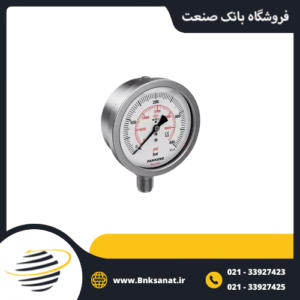 گیج فشار پکنز ( PAKKENS ) ترکیه روغنی عمودی صفحه 10 سانتی متر ( استیل )