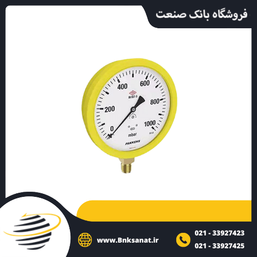 گیج فشار میلی بار پکنز ( PAKKENS ) ترکیه خشک عمودی صفحه 16 سانتی متر
